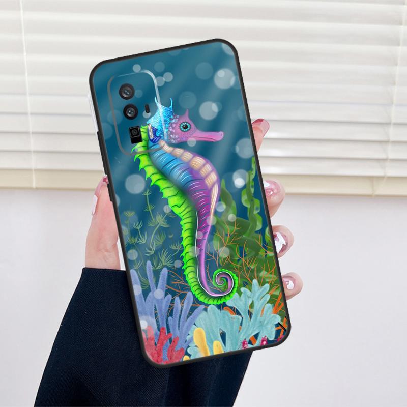 Coque Hippocampe Pour Xiaomi 15 14 13 Ultra 11T 12T 13T 14T Pro POCO X7 Pro X3 X5 X6 M6 F5 F6 Pro Étui