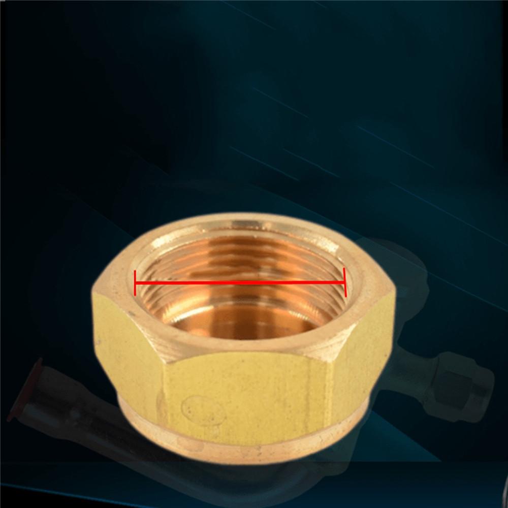 Copper Screw Cap Air Conditioner External Unit Valve Cap Conditioner Shut-off Valve Cap 9.8/ 11/ 15/ 17/21/ 24.5mm Threaded Plug