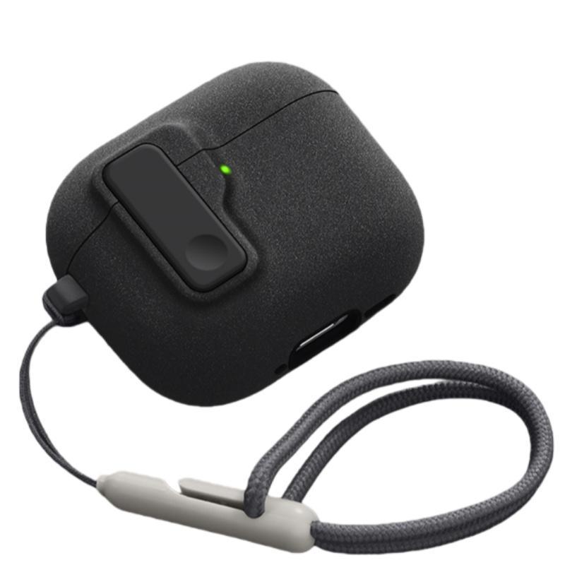 (Sandstone) New Case for Airpods 4th Generation Rugged Protection with Secure Lock for Airpods 4/Pro 2/Pro Case with Cleaner Pen