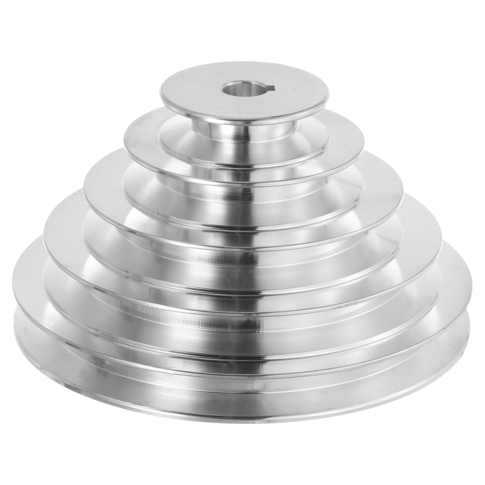 

uxcell Aluminum A-Type 5-Step Pulley Wheel, 14mm Bore, 55-150mm Outer Diameter, for A-Type V-Belts, 12.7mm Belt Width
