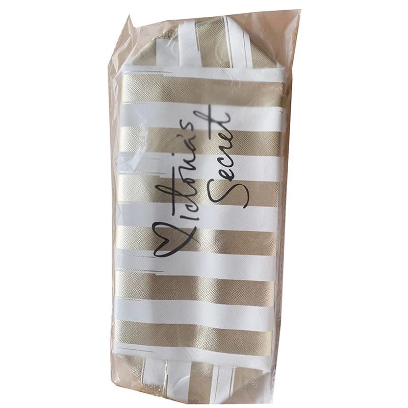 Phnom Penh Stripe Cosmetic Bag Pu Leather Anise Storage Bag Lady Clutch Bag