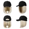 Damen Bob Perückenkappe mit Schirmmütze, All-in-One Kurzhaar Baseballkappe Perücke, Ganzjahres Universelles Vollkopf Synthetisches Haarteil für Tägliche Mode