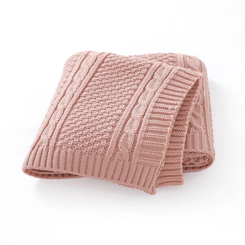 Vintage Cable Knit Christening Blanket 100 Acrylic All Season Soft Unisex Baby Blanket for Baby Solid Color Travel Home Nursery