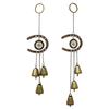 2pcs Handmade Metal Horseshoe Wind Chimes with Decorative Chain Home Handle Witch Decoration