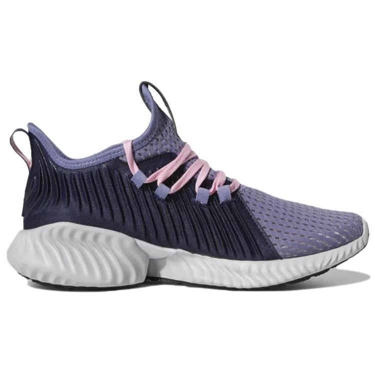 Adidas Alphabounce Instinct Slip Resistant And Breathable Low top Running Shoes Women's Purple Black D97288