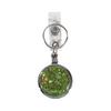 Glitter Epoxy Resin Rotating Retractable Keychain Badge Reel with Sequins Cute Creative Office ID Card Holder Strap