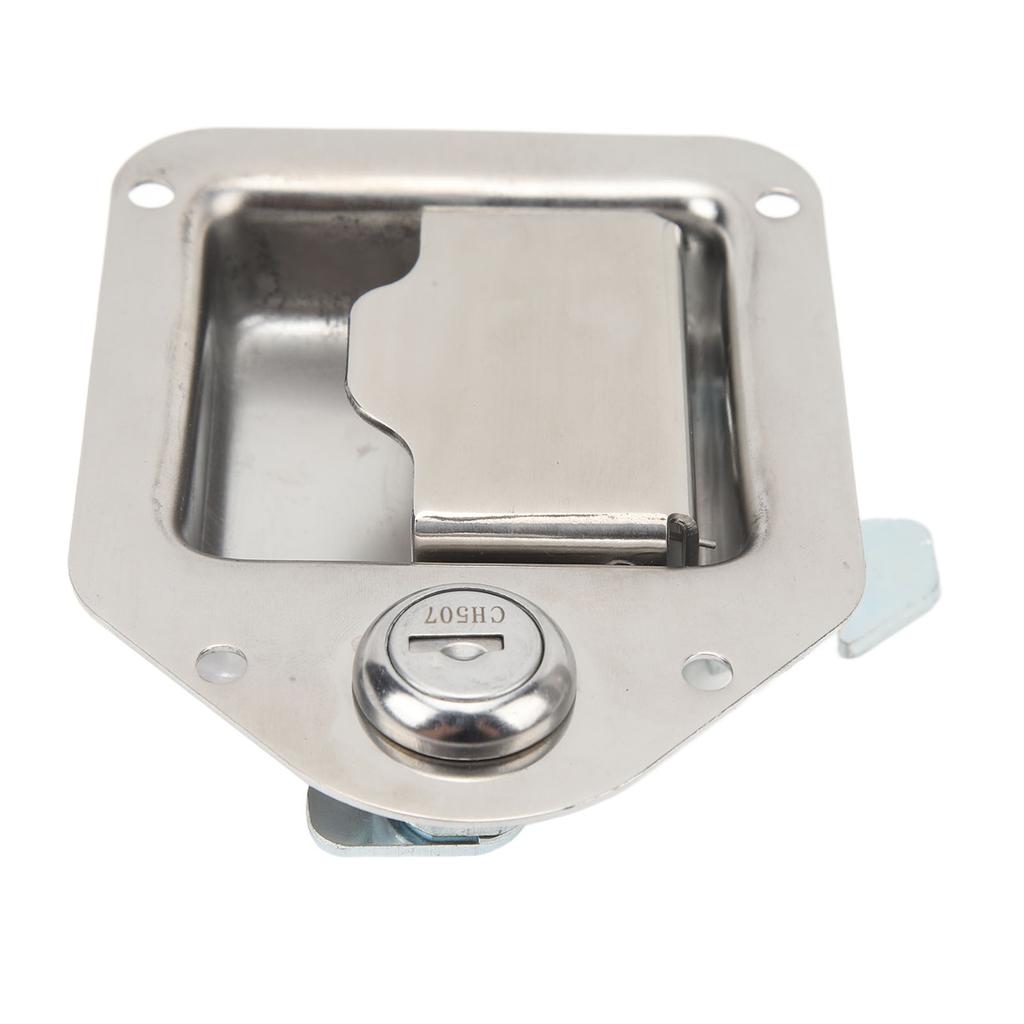 Stainless Steel Toolbox Lock Polished Finish Rust Proof Paddle Door Latch Handle for RV Trailer Truck