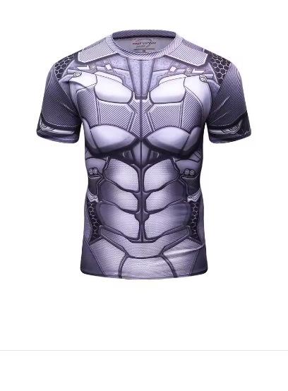 3D Printed T-Shirt Men's Compression Shirt Long Sleeve Top High Elastic Fitness T-Shirt Cosplay Clothing