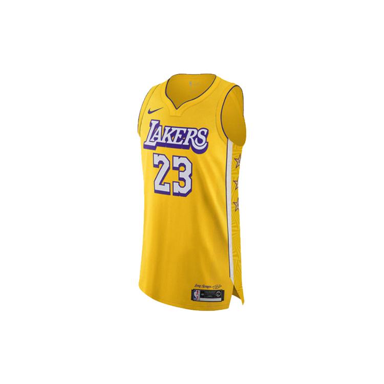 

Nike Basketball Jersey AU Player Edition 2019 2020 Los Angeles Lakers LeBron James Men s Yellow AV4583-728 S