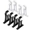 4pcs Curtain Rods Bracket Hanger Hook Rod Support Clamp Crossbar Fixing Clip Wall Hooks Organizer Rails Rack Home Storage