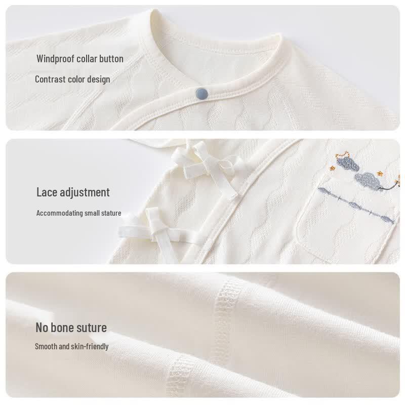 Guai Qi Xiong Newborn Tie-Wrap Bodysuit