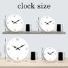 Modern Minimalist White Pattern Wooden Wall Clock for Bedroom, , Home Decoration, Silent Quartz Clock, ,  (No Battery)