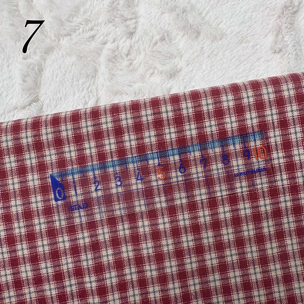 בד משבצות פסים 13 צבעים בד יפני צבוע בחוט בד DIY תפירה ידנית טלאים חבילת בד 100% כותנה