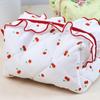 Large Capacity Ruffle Makeup Bag Cherry Printed Wash Storage Bag Sweet Toiletry Organizer  Skincare