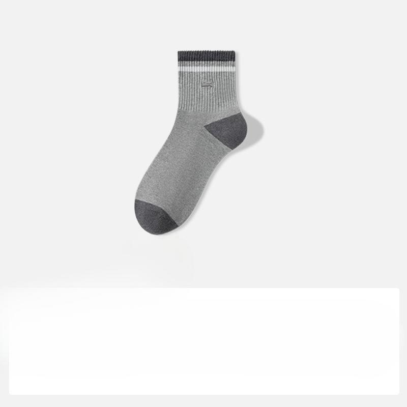 Cotton Socks for Men, Summer Season, Pure Cotton Mid-calf Socks, Sweat-absorbing, Antibacterial and Deodorizing, for Sports Activities