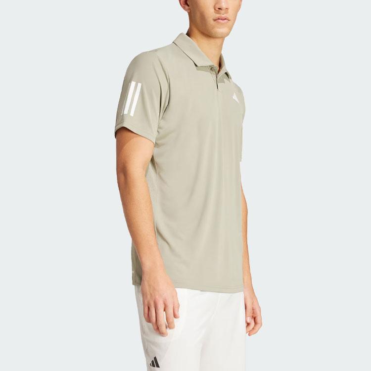 Adidas Club 3 Stripes Polo Shirt Polo Shirt Men's Pebble Silver Gray IY3215