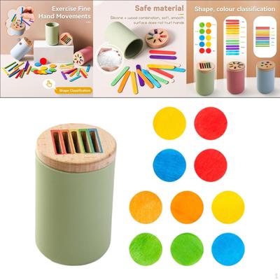 Color Shape Sorting Box Educational Toy Early Learning Montessori for 3 4 5 Year Old