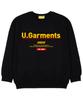 UNION GARMENTS Point Logo French Oversized Sweatshirt Black