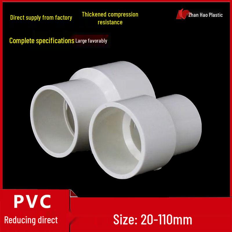 Acoplamiento Recto Reductor de PVC 1/2" a 3/4" Conector de Accesorio para Tubo de Plástico
