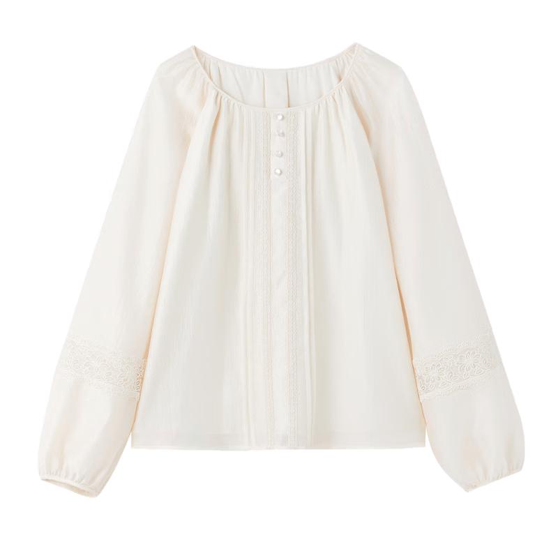 

Women s Versatile Round Neck Commuter Blouse M
