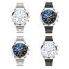Men Dress Watch Analog Quartz Watch with Three Sub-Dials Stainless Steel Wristwatch for Husband Boyfriend Father Business Date