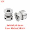 Inner Hole 5/6.35/8mm GT2 Timing Pulley 16T 20T Timing Belt Gear New Drive Pulley  For CNC Machine