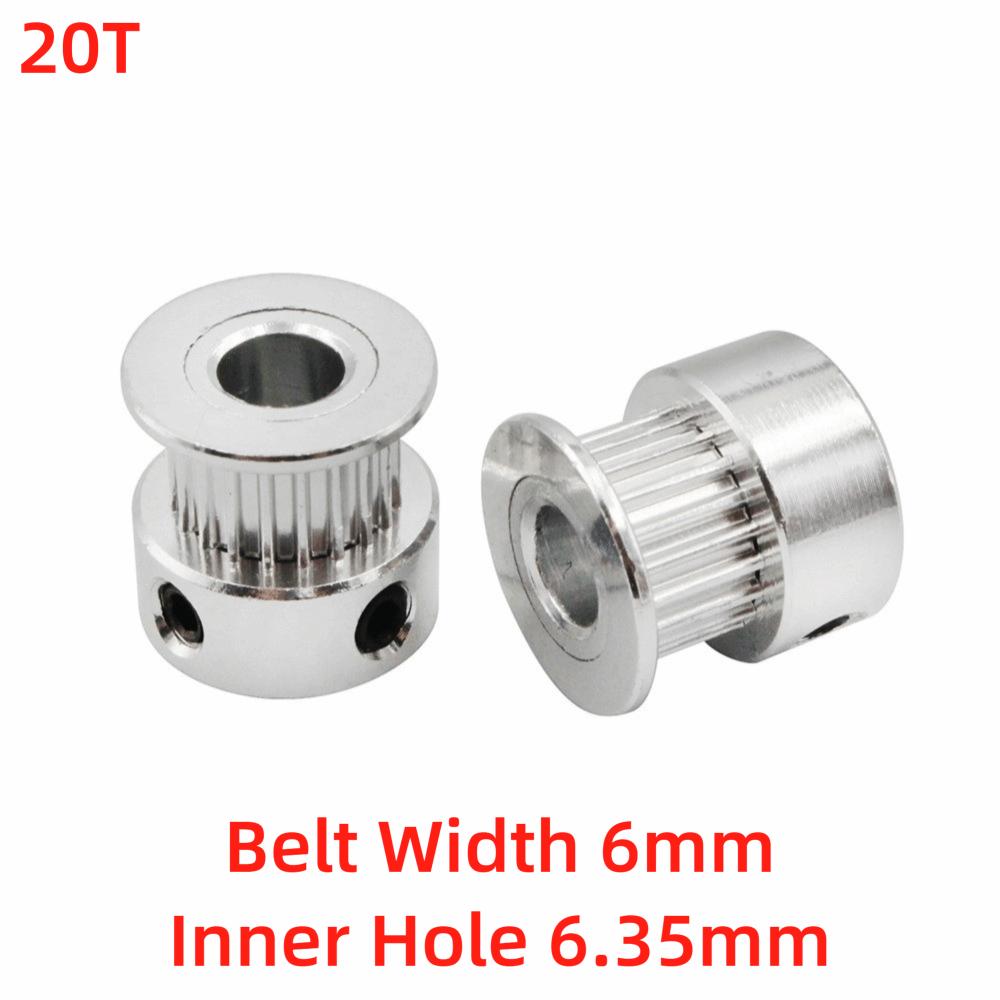 Inner Hole 5/6.35/8mm GT2 Timing Pulley 16T 20T Timing Belt Gear New Drive Pulley  For CNC Machine