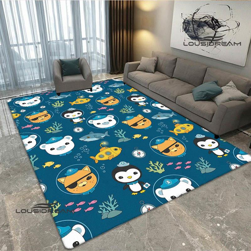 3D The-Octonauts cartoon printed carpet Living room bedroom non-slip carpets Yoga mat Outdoor carpet kawaii rug birthday gift