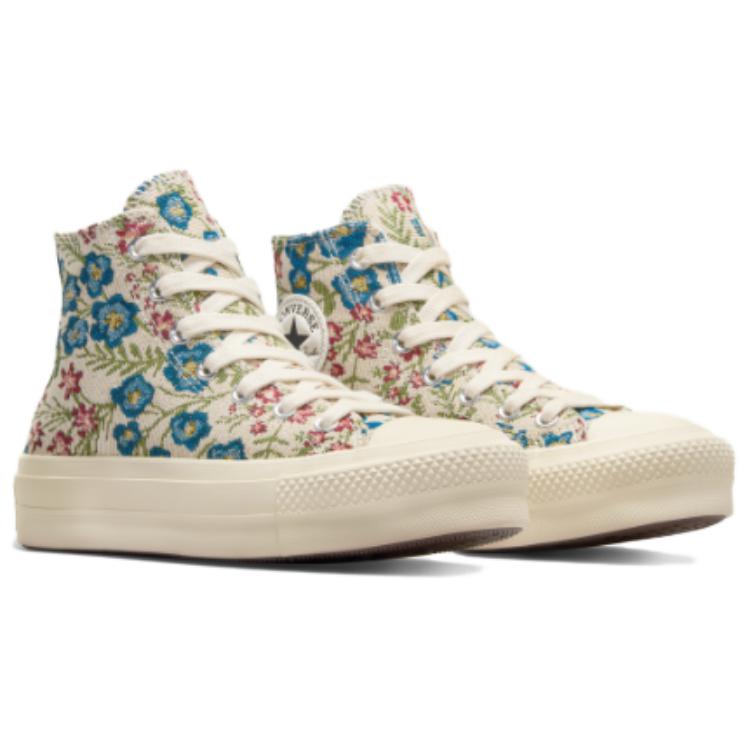 Converse Chuck Taylor All Star Lift Platform High Floral Tapestry Women Sneakers Cream Egret Natural-Ivory A11992C