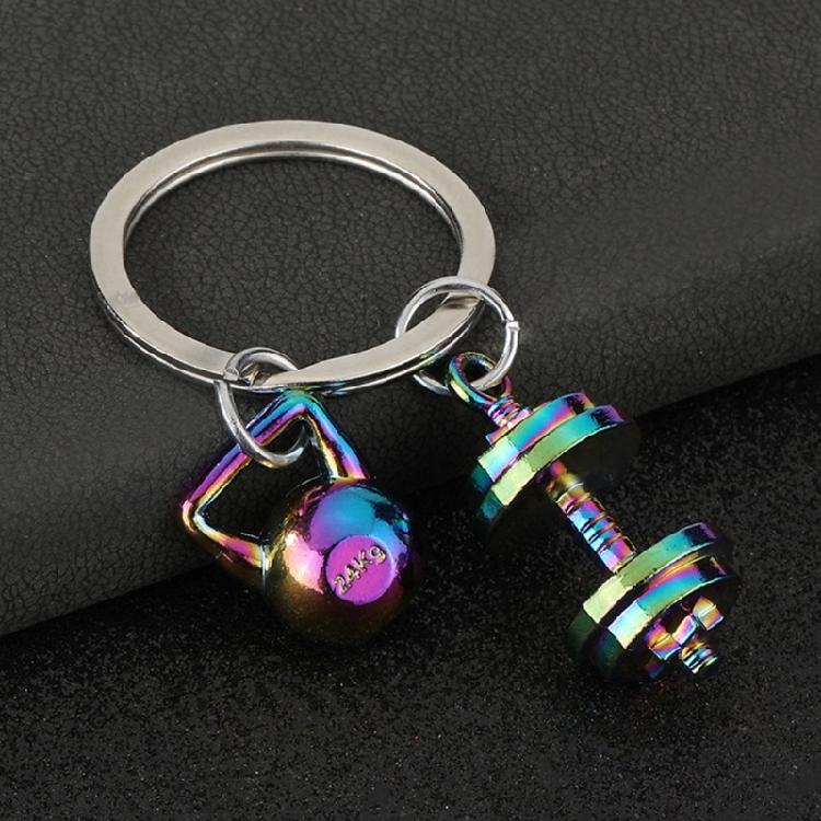 Versatile Mini Dumbbell Keyring For Keys Bags Decors Zinc Alloy Fitness Accessory Gift For Gym Goers