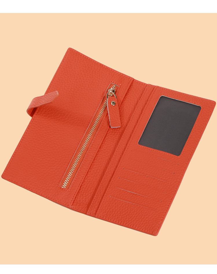 Ladies' Fashion Cowhide Wallet: Zipper Coin Purse and Clutch Bag – 2023 Japan, Europe, and America Collection.