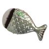 Mermaid Fish Scale Makeup Brush With Fish Tail Foundation Brush Powder Silver