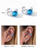 ChicSilver Sterling Silver 925 Ear Cuff for Women - Popular Earrings (No Piercing Required) - Zirconia (December Birthstone) - Arabesque Design