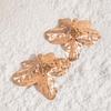 Fashion Metal Large Flowers Irregular Stud Earrings for Women Exaggerated Gold Color Geometric Personality Earrings Zircon Gift