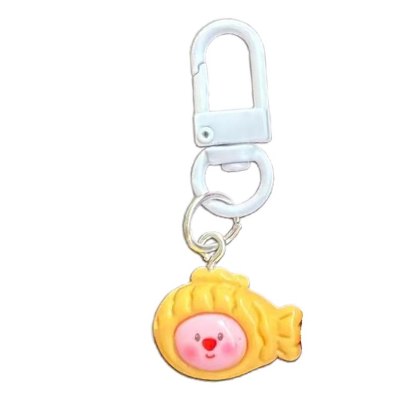 Cute Resin Keychain Loopy Keychain Resin Cartoon Doll Pendant Cute Accessories Perfect Gift for Woman Girls Children