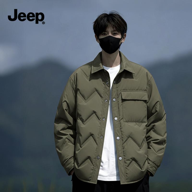 JEEP Men s Lightweight Shirt-Style Down Jacket XL