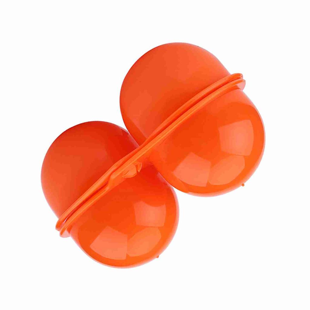 Plástico 2 piezas Portahuevos Caja de almacenamiento contenedor Para uso de picnic al aire libre Camping(naranja)