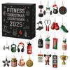2025 Christmas Fitness Gear Blind Box 24 Day Countdown Advent Calendar New Year Party Gift Box Decoration Festival Props