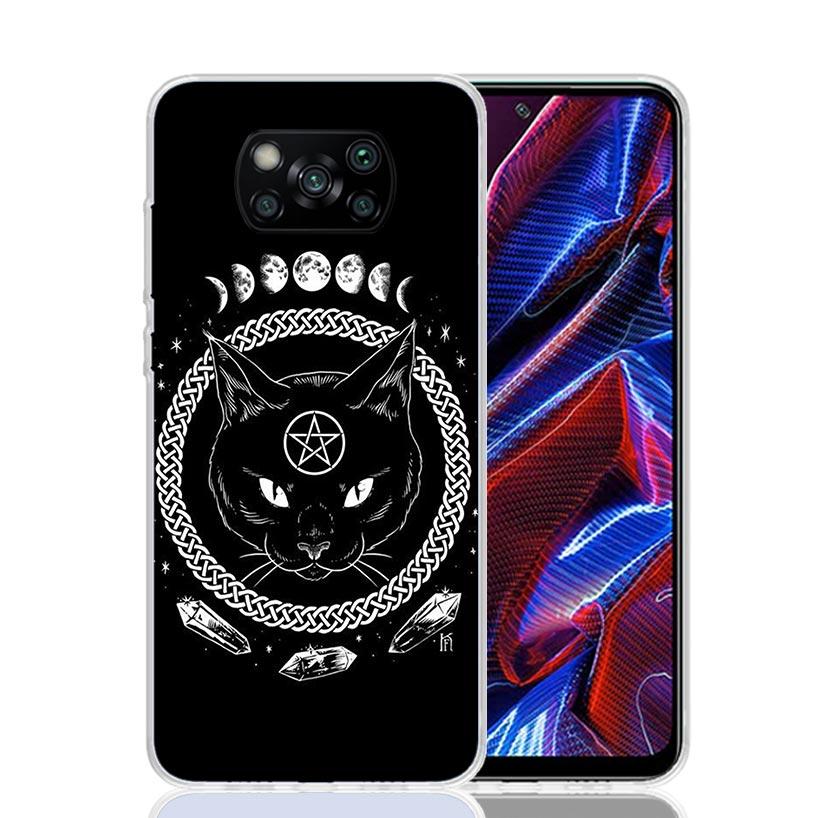 Witch And Cat Colorful Cute Case Phone Cover for Xiaomi Redmi Note 10 9 9S 8 8T 7 5 Pro Mi 12T 11T 10T 9T 12 11 Lite A3 A2 Trend