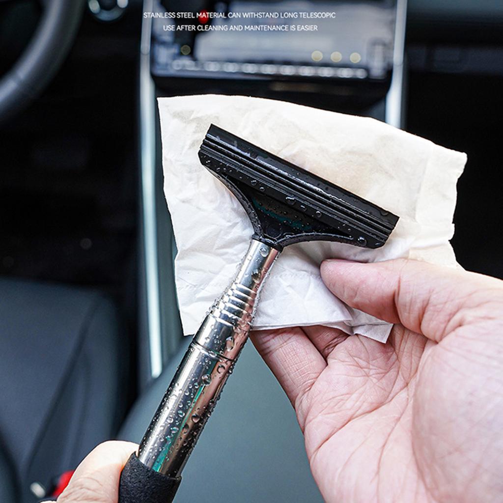 Car Side Mirror Squeegee Car Mirror Squeegee Portable Car Squeegee Car Rearview Mirror Wiper Telescopic 98cm Long Handle