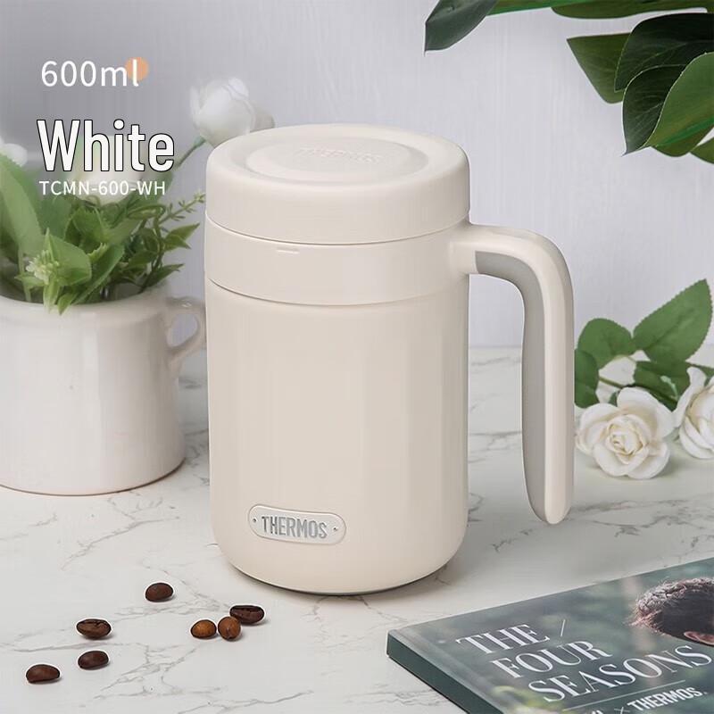 Thermos 600ml 304 Stainless Steel Insulated Coffee Mug with Handle