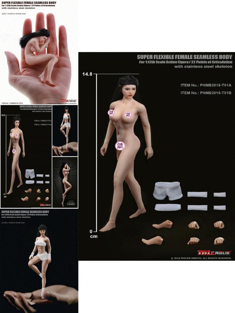 1/12 Scale Female Seamless Body With Super Flexible Articulation For Creative Play