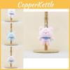 Plush Cartoon Cute Bear Doll Keychain Soft And Cuddly In Light Gray Blue White Pink