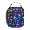 Elf Mushroom Luminescence Pattern Insulated Lunch Bag for Women Kids Leakproof Food Boxes Thermal Lunch Box Tote