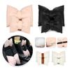 Creative Bowknot PU Leather Car Seat Pillow Pink/White/Black Car Headrest Neck Pillow Cotton Comfort Cushion Car Interior