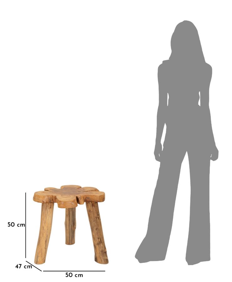 Bintang Konferenční stolek Teak Cm 50X47X50