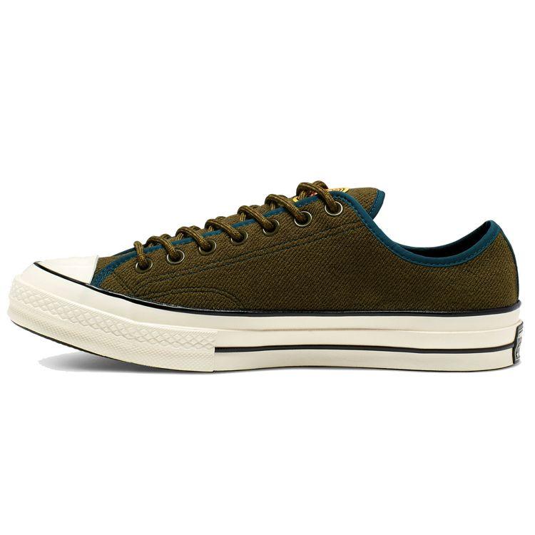 Converse Chuck 70 Archival Terry Ox Comfortable Low-Top Canvas Shoes Unisex sneaker Army-Green 165929C