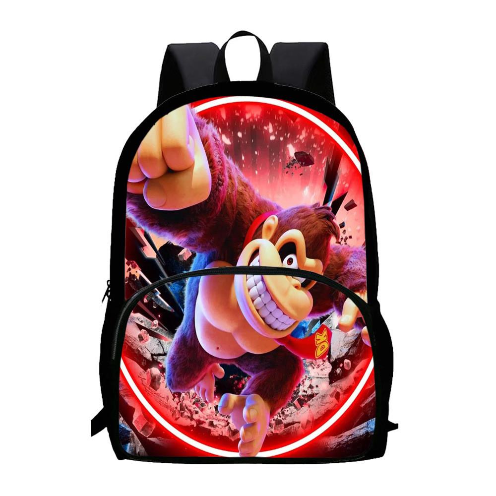 Donkey Kong Bananza Backpack With Large Capacity For School And College Use