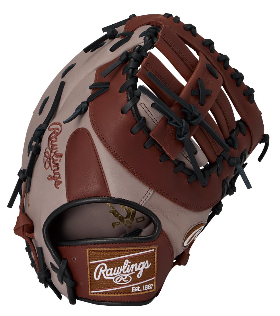 

Перчатка для первого броска по бейсболу Rawlings HYPER TECH COLOR SYNC, Мягкая, Базовая, Серая/Коричневая, GR6HTCM535, 11,75 дюйма, Для правши