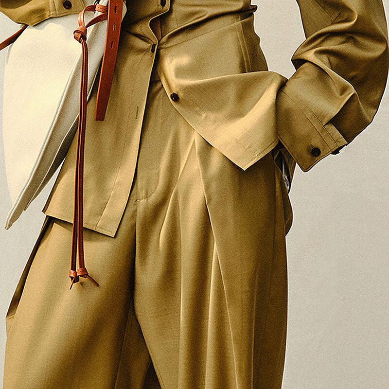 LESS 2026 Spring Casual Tapered Trousers